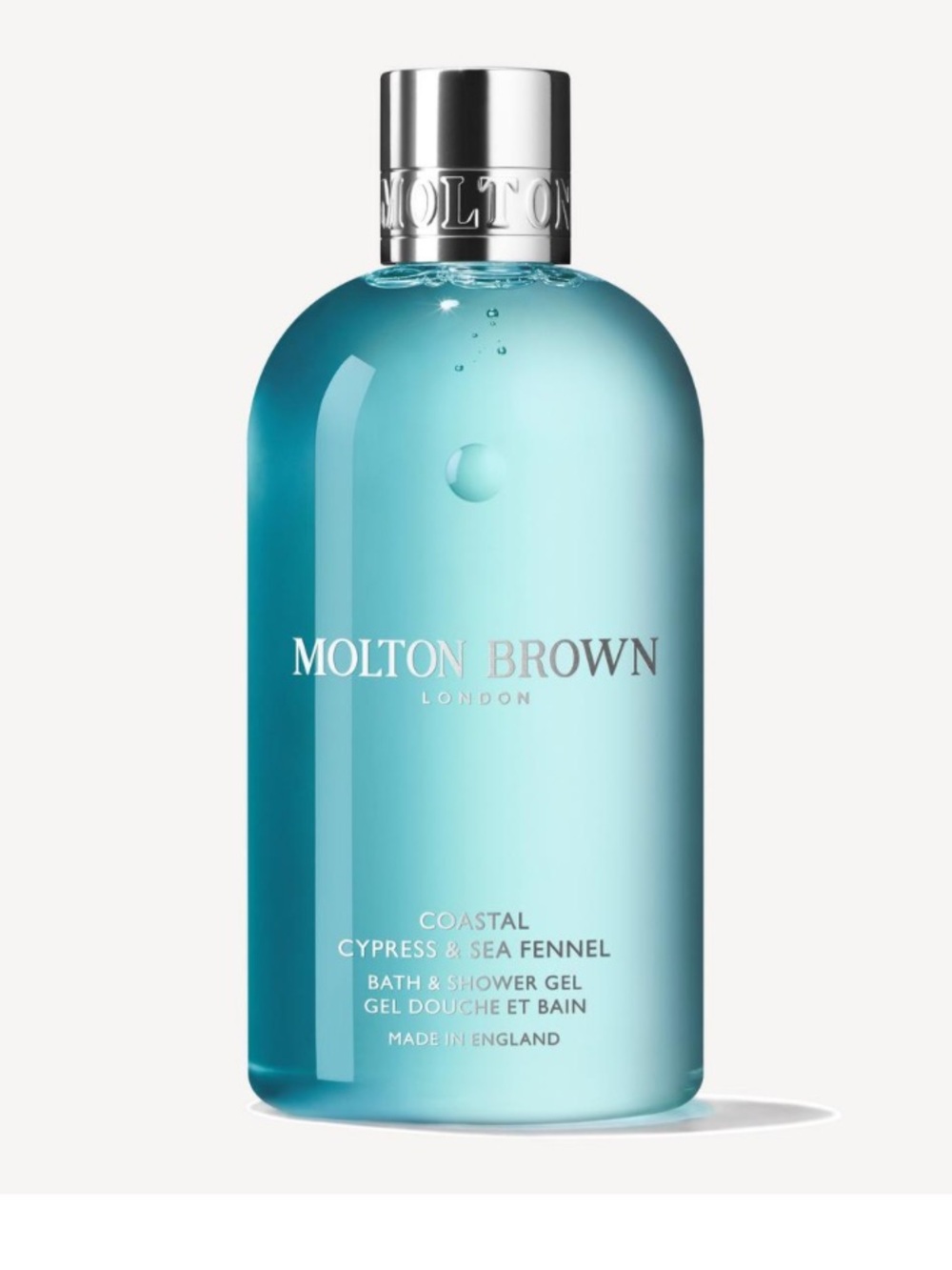 Molton Brown Bath & Shower Gel - Coastal Cypress & Sea Fennel - New/Sealed 300mL
